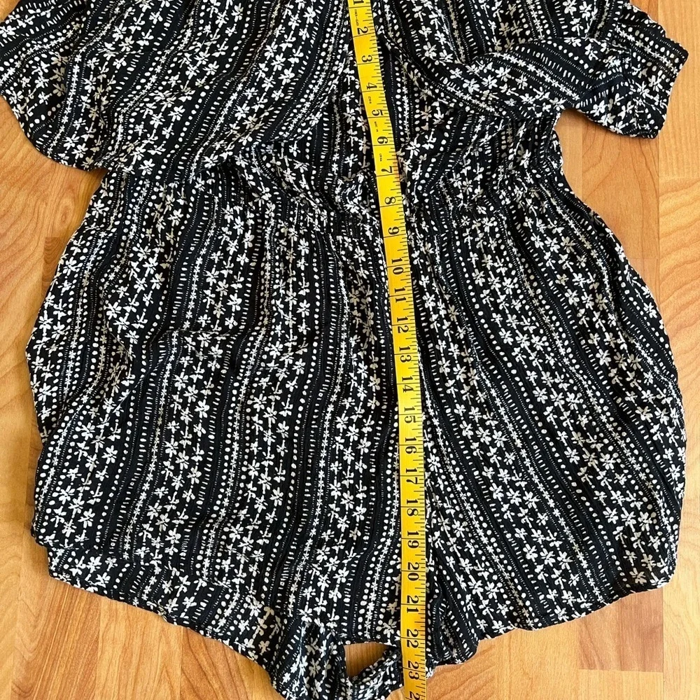 Free People Deep Navy & White Star Patterned Strapless Romper sz Medium